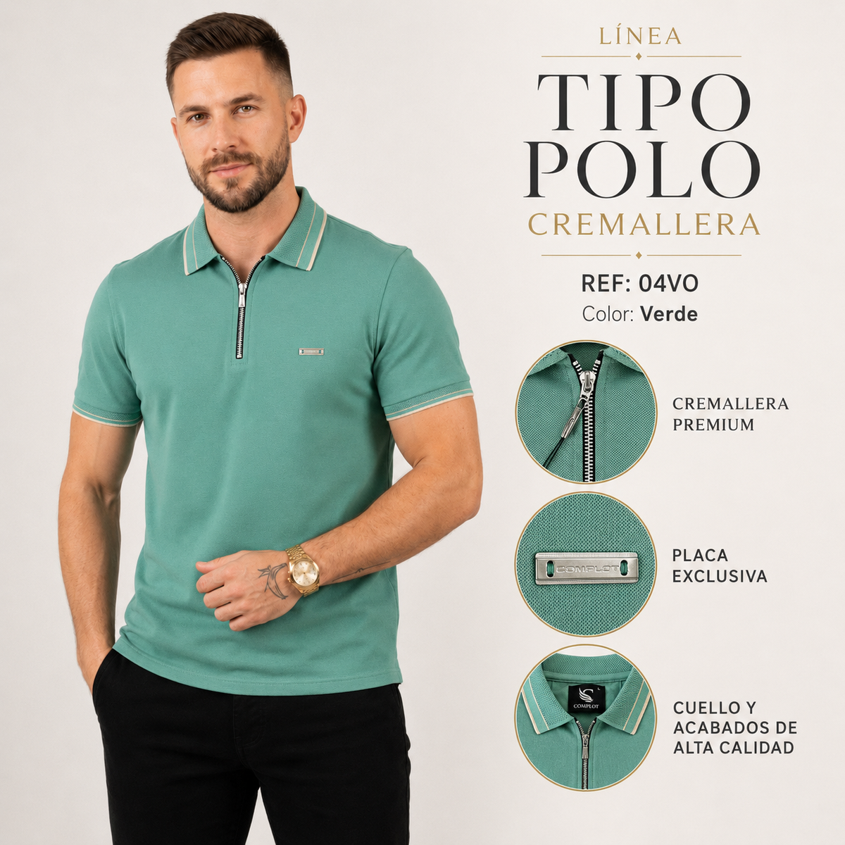 Tipo Polo Cremallera Ref 04