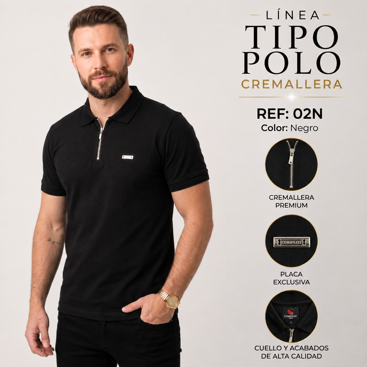 Tipo Polo Cremallera Ref 02