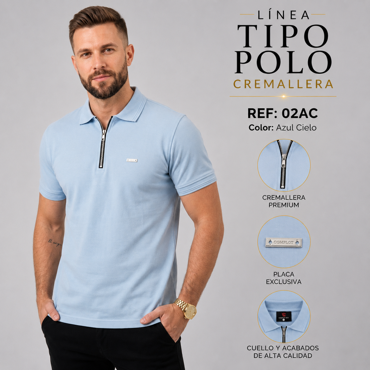 Tipo Polo Cremallera Ref 02