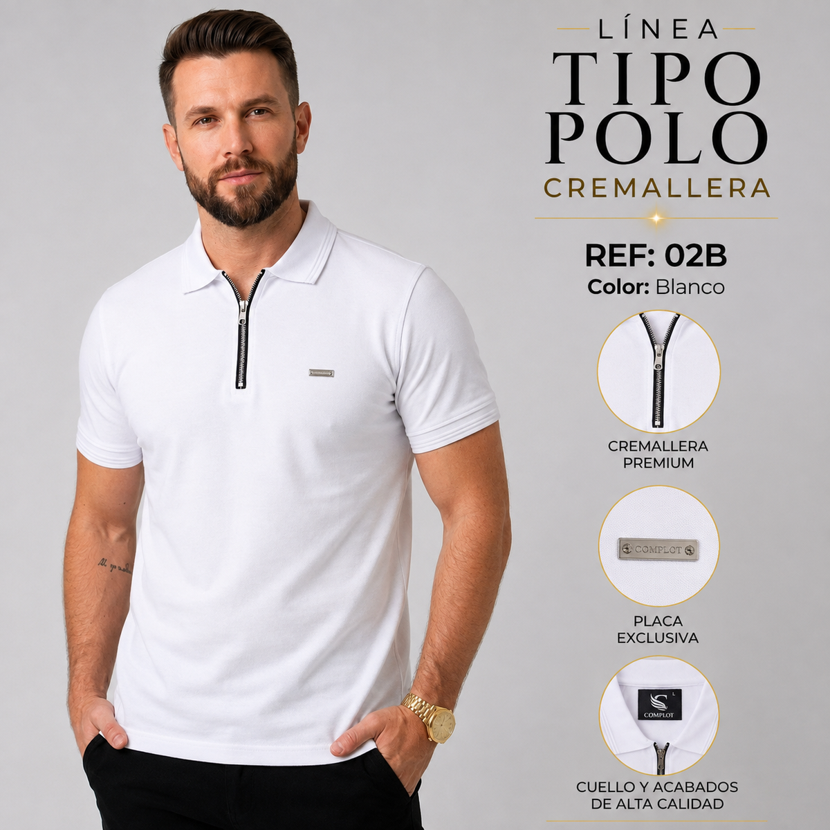 Tipo Polo Cremallera Ref 02